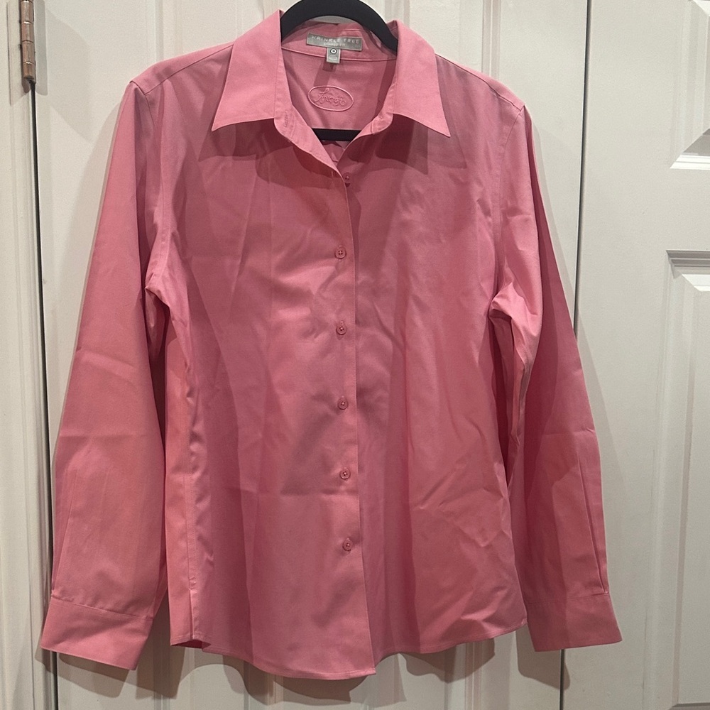 NEW Wrinkle-Free Pink Shirt size 10 - Picture 5 of 9